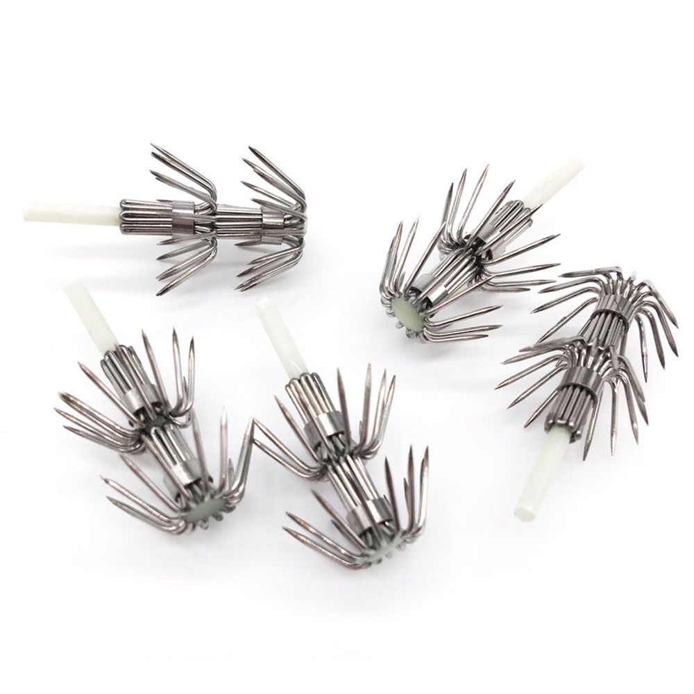 Fishing Hook Offset - ステンレス鋼の釣り針,2層傘,ジギング,魚,イカ,カトルフィッシュ,タコ,卸売アクセサリー,5個