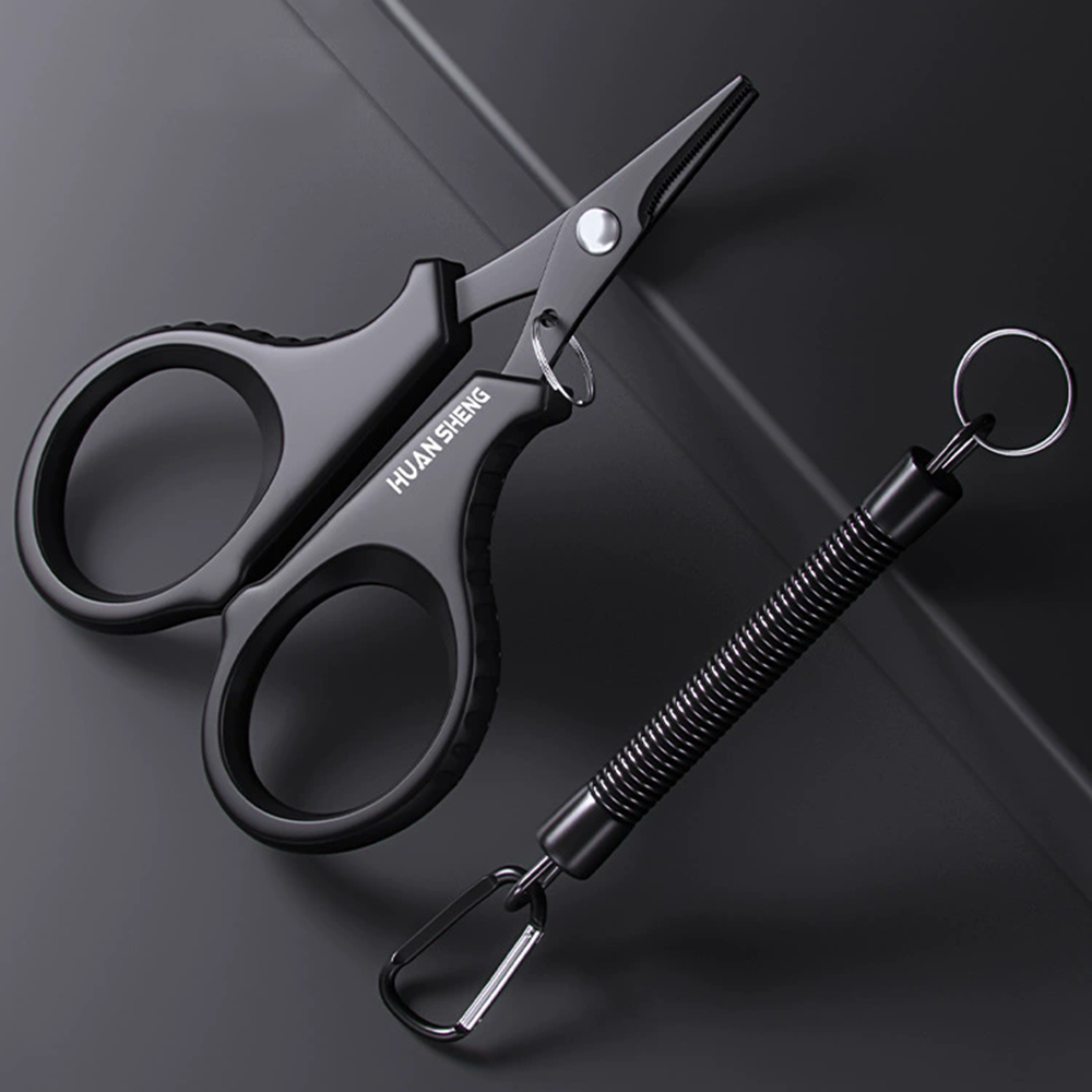 Fishing Hook Remover - 1 セットチタンコーティングステンレス鋼釣りはさみプライヤーカット PE 編組ラインカッタープライ鯉屋外釣りアクセサリーツール