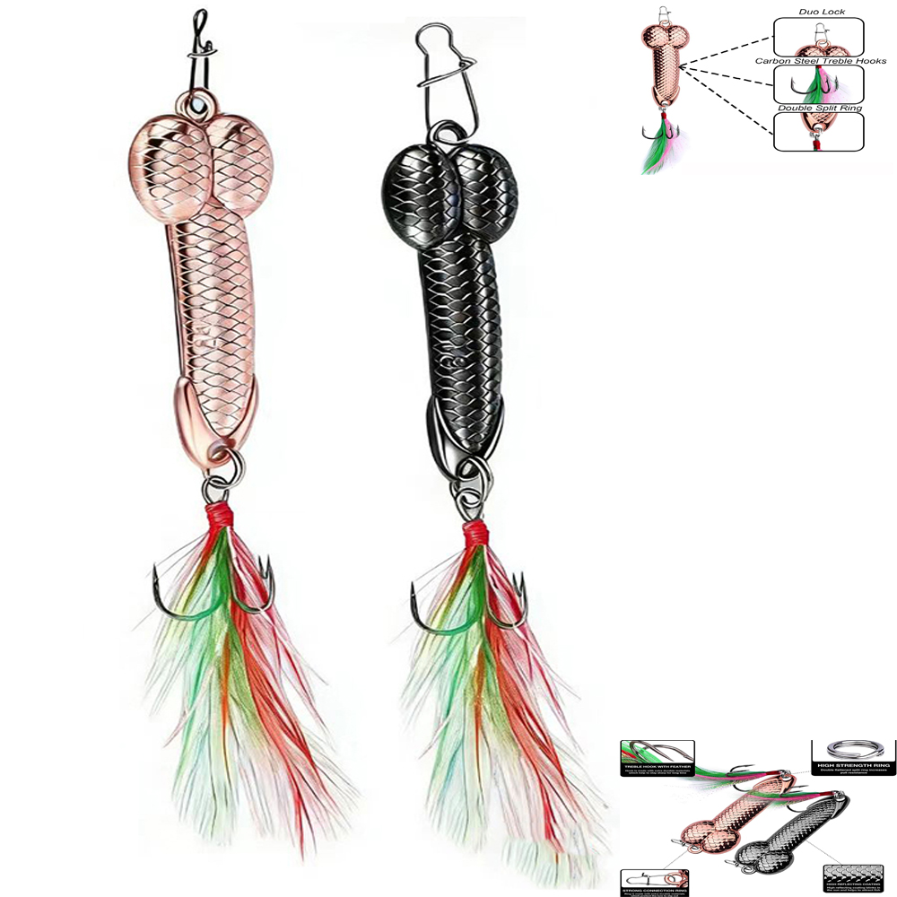 Fishing Hook Treble - 特殊形状の金属製VIBルアー。3g、7g、11g、15g、21g、28g、36gの重さがあり、羽根とトリプルフックが付いたハードベイト。バス釣り用。