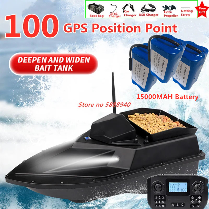 100GPS測位機能付きRCフィッシングベイトボート 500 - Fishing Hook Size のレビューと価格