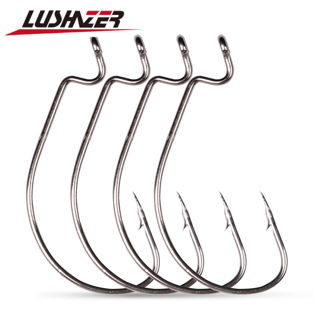 LUSHAZER 10 ピース/ロット炭素鋼釣りフックジグク - Fishing Hook Offset のレビューと価格