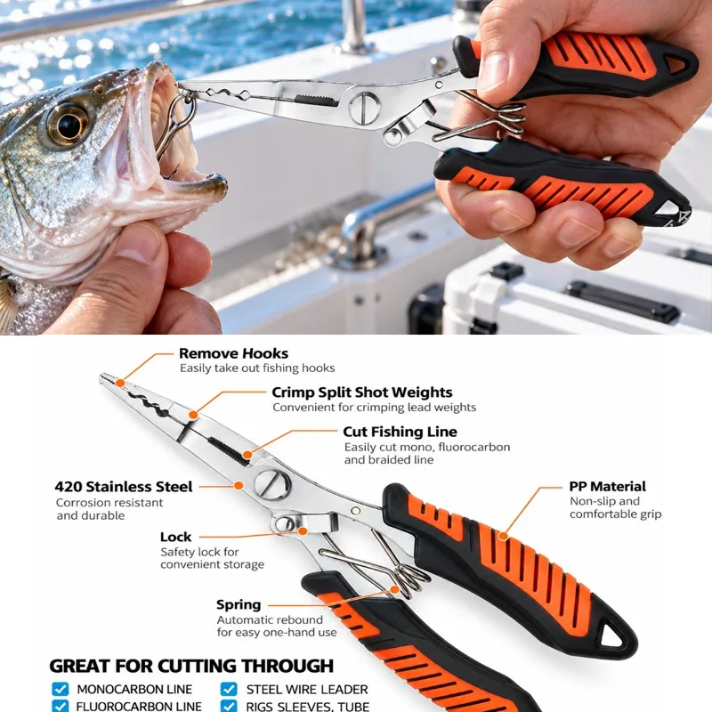 プロ仕様の多機能フィッシングプライヤーセット。魚の口を挟むた - Fishing Hook Sharpener のレビューと価格