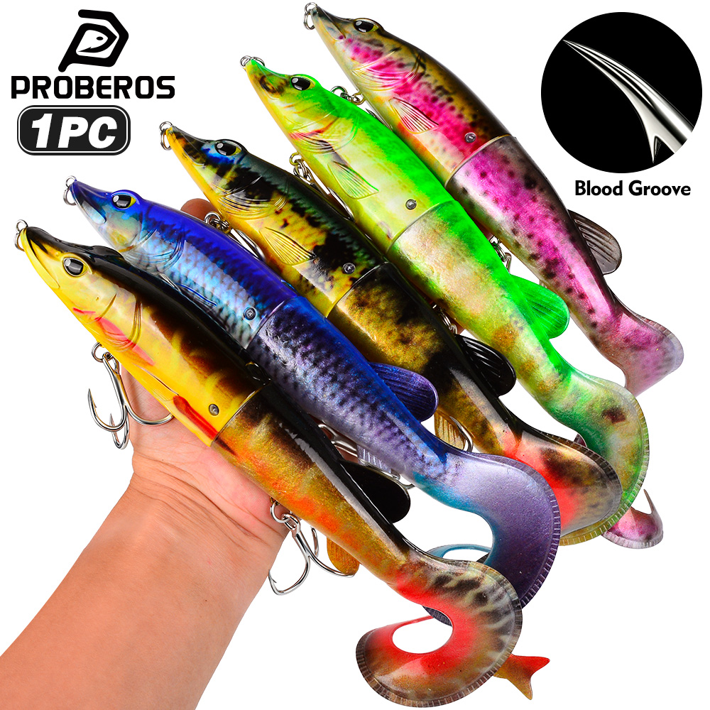 PROBEROS 1PC 2セグメントジョイントスイムベイト - Fishing Hook Treble のレビューと価格