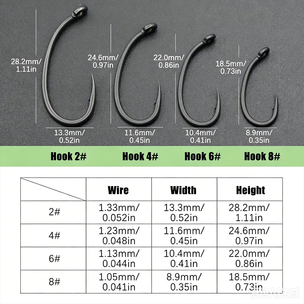 10個入り 鯉釣り用フック Klor X 超鋭利 強力フック - Fishing Hook Assortment のレビューと価格
