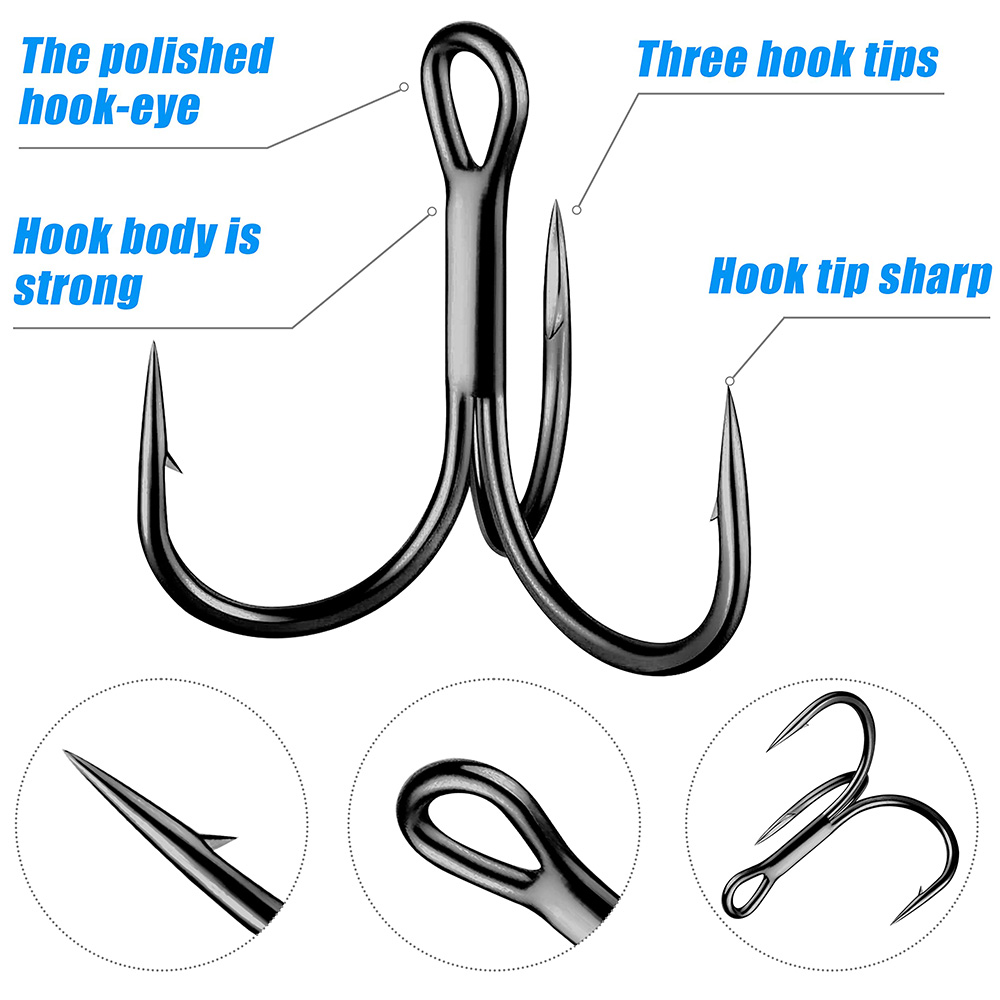 巨大トレブルフック​​ 4X ストロング 1 # -10/0 - Fishing Hook Offset のレビューと価格